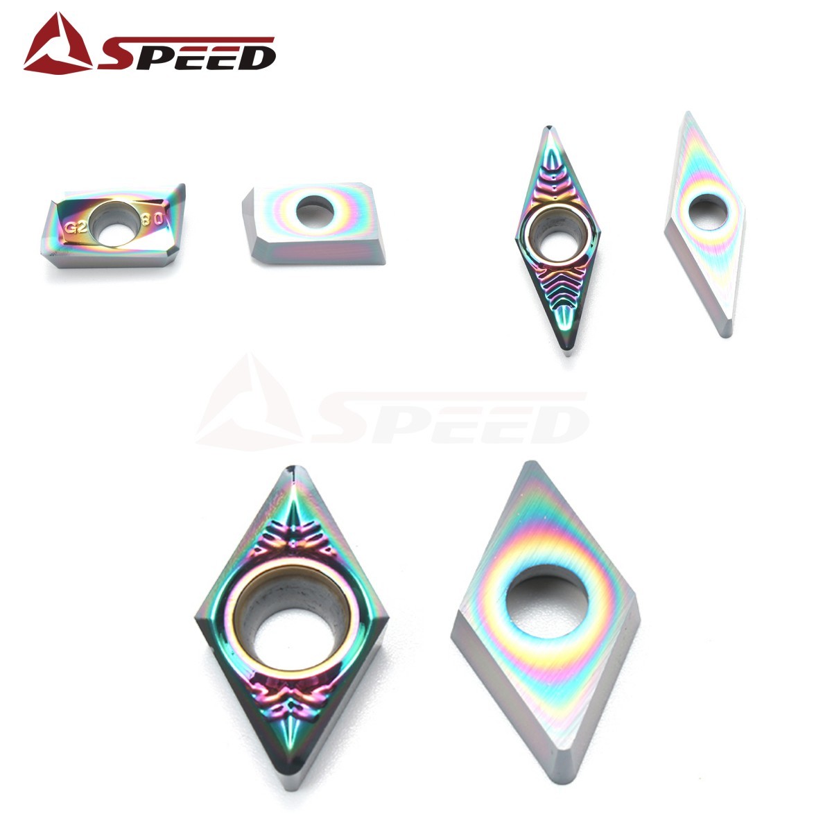 Precision Cnc Carbide Inserts For Aluminum Tungsten Carbide Cutter DLC Coating