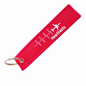 Wholesale Heartbeat Plane Keychain - Custom Embroidery on Durable Polyester / Metal Ring &amp; Premium Packaging from china suppliers