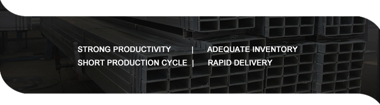 Tolerance ±1% Welded ERW Galvanized Round Pipe for Greenhouses Black Square 2x2 4 40x80 Mm Scaffolding