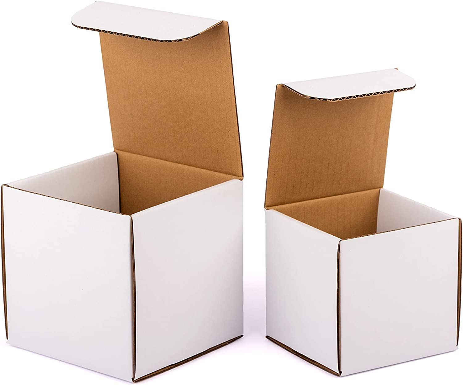 4x4x4 Custom Kraft Mailers White Indestructo Shipping Boxes For Small Business