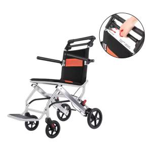 Wholesale Airplane use Foldable manual light weight travel transport wheelchair from china suppliers