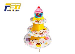 Wholesale Durable Corrugated Paper Cardboard Cake Display , Light Cardboard Tiered Cake Stand from china suppliers