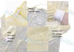 Ultrasonic Sewing Yellow Isolation Gowns , Isolation Waterproof Disposable Lab