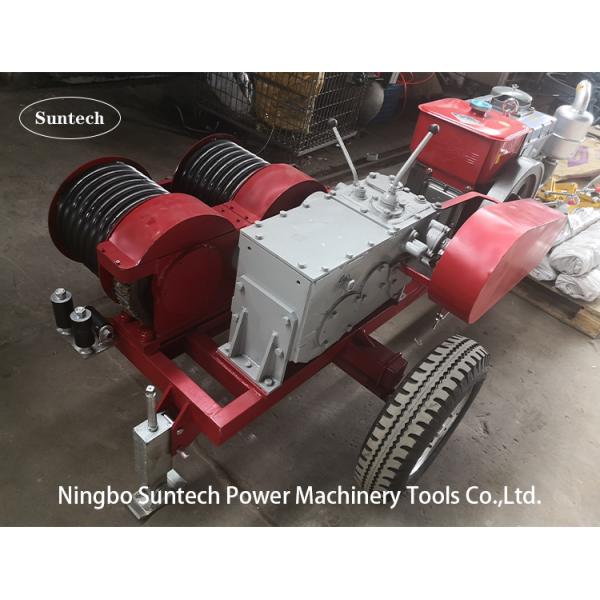 Capacity 30KN 3 Ton Cable Winch Puller Power Hoisting 8m / Min Fast Traction Speed