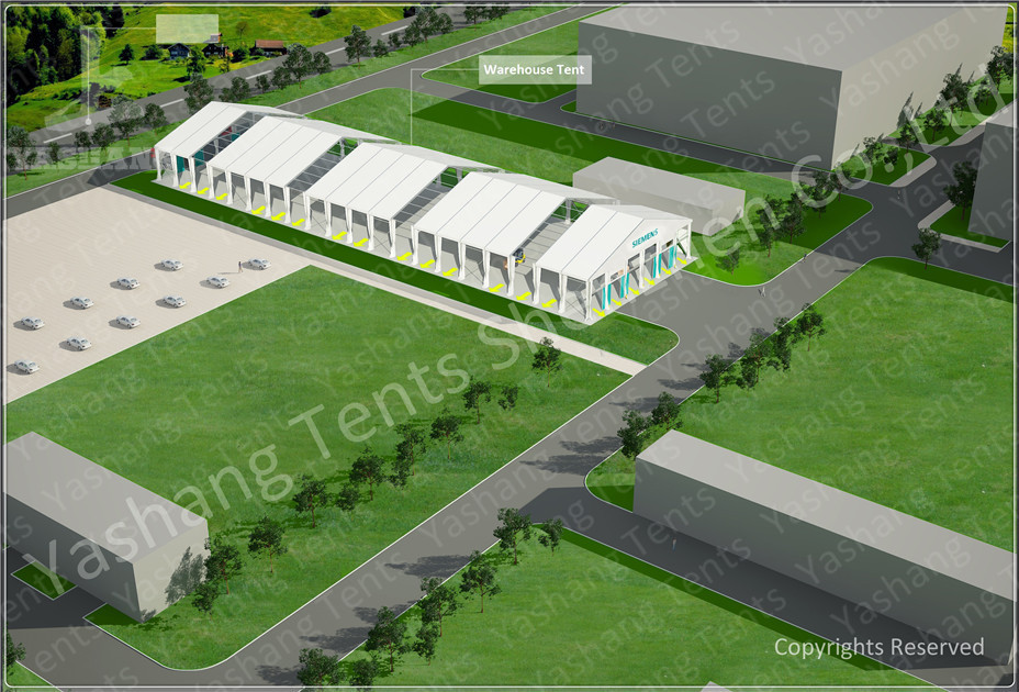30M Outdoor Warehouse Tents Temporary Storage Structures With Sliding Door