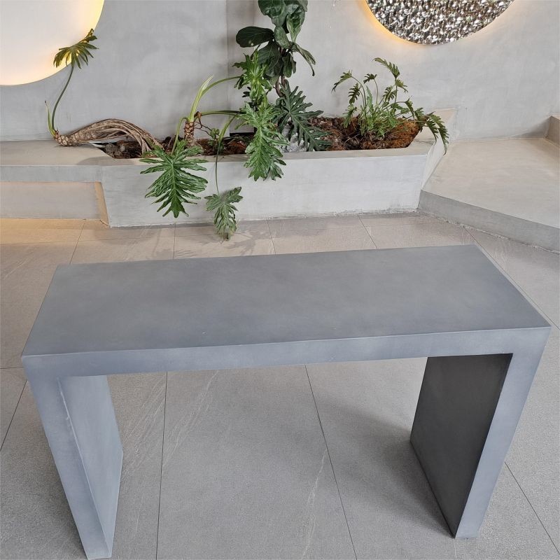 Outdoor GRC Concrete Table Chair Bench Irregular Shape Garden Furniture Set