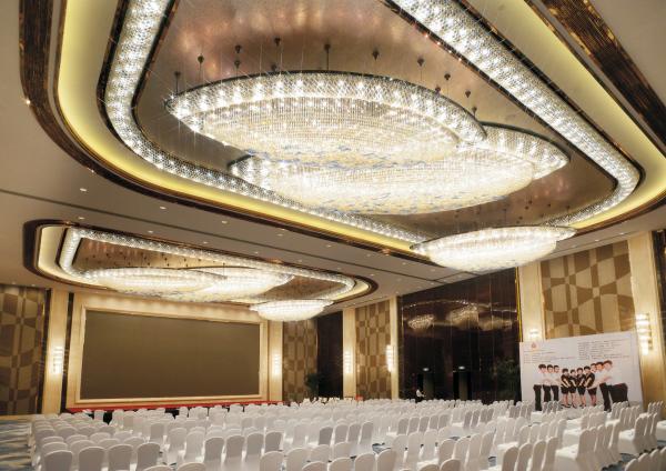 Customized Large Foyer Chandelier K9 Crystals Pendant Lighting Fixture Boat