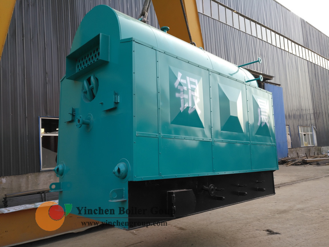 DZL 1-20 t/h steam temperature 184-194C horizontal there return water and fire tube chain grate coal powered boiler