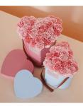 Luxury Pink Black Cardboard Paper Rose Packaging Heart Shape Tube Gift Box with