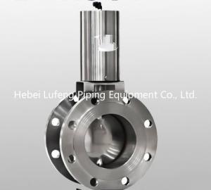 Wholesale SS304 and SS316L stainless steel sanitary wafer type pneumatic flange butterfly valve from china suppliers