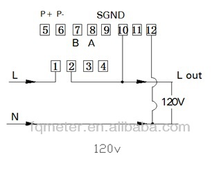 CE Certified EM427 120V Single Phase Digital Watt-Hour Meter with 0-999999.99 Range
