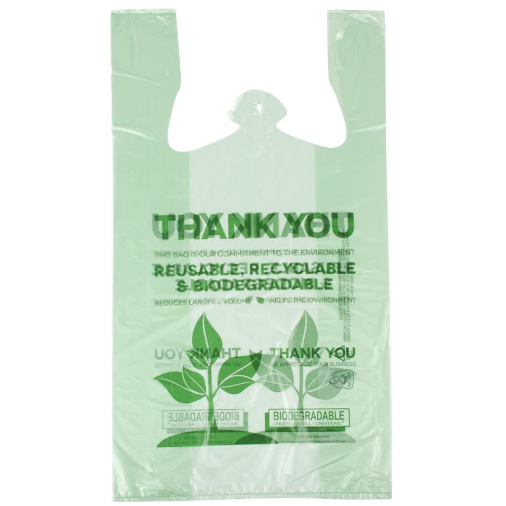 1 / 6 Size 0.71 Mil T Shirt Shopping Bags Heavy Duty Happy Face Pattern