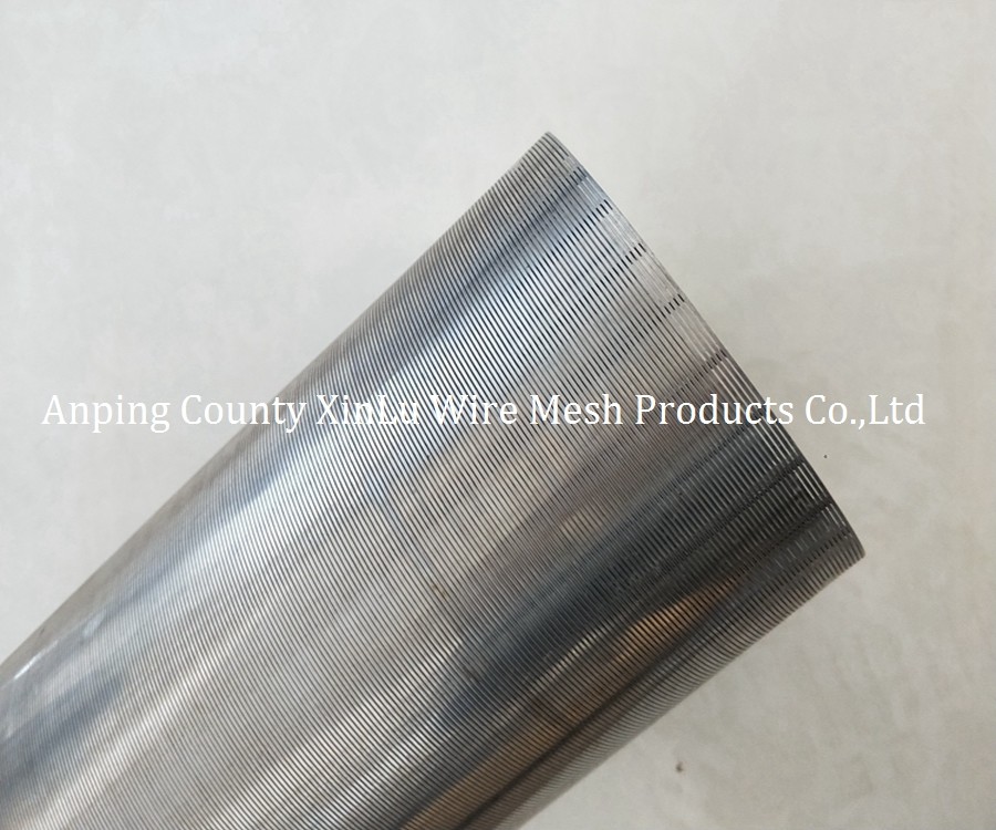 Round 316L Stainless Steel Filter Element 30mm Slot Wedge Wire Pipe Non Magnetic