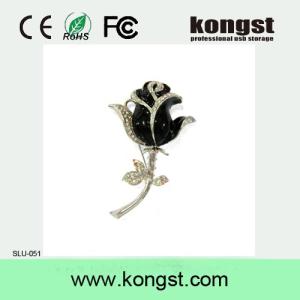 Wholesale 2GB/4GB necklace black rose jewel necklace usb flash drive,metal usb pendrive 2.0 from china suppliers