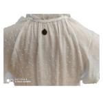 Butterfly Sleeve Wave Point Women'S Tie Neck Blouse