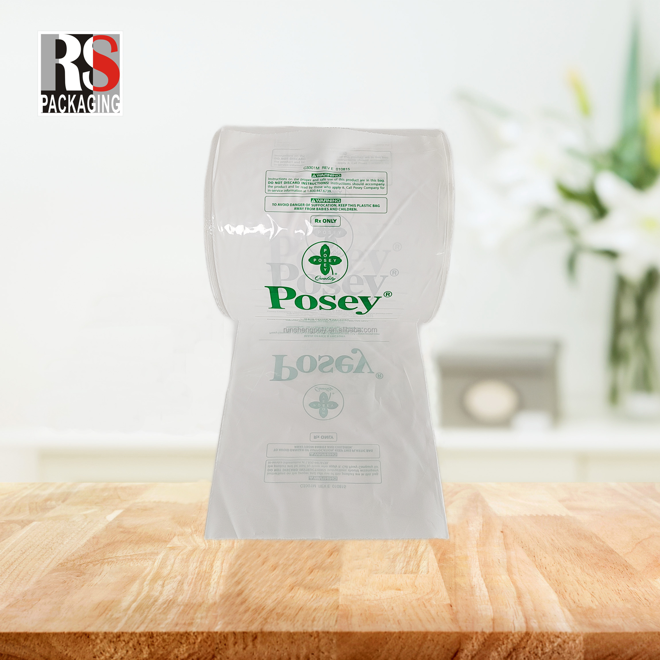 Auto Line Plastic Perforated Packaging Bags 5 Inch X 7 Inch Custom Printed