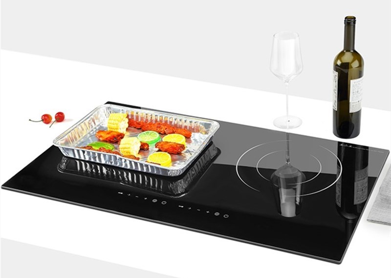 Sensor Black Ceramic Glass Drop In 2 Ring Electric Stoves