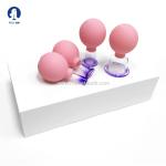 4 Pcs Different Size Orange Vacuum Cupping Cups Pvc Head Glass Suction Body