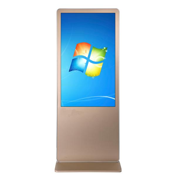 Floor Stand Full HD Digital Signage Kiosk , Media Player Touch Screen Display 49