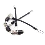 Black Steel Cable Locks Plastic Coated Retractable Spring Coiled Steel Rope