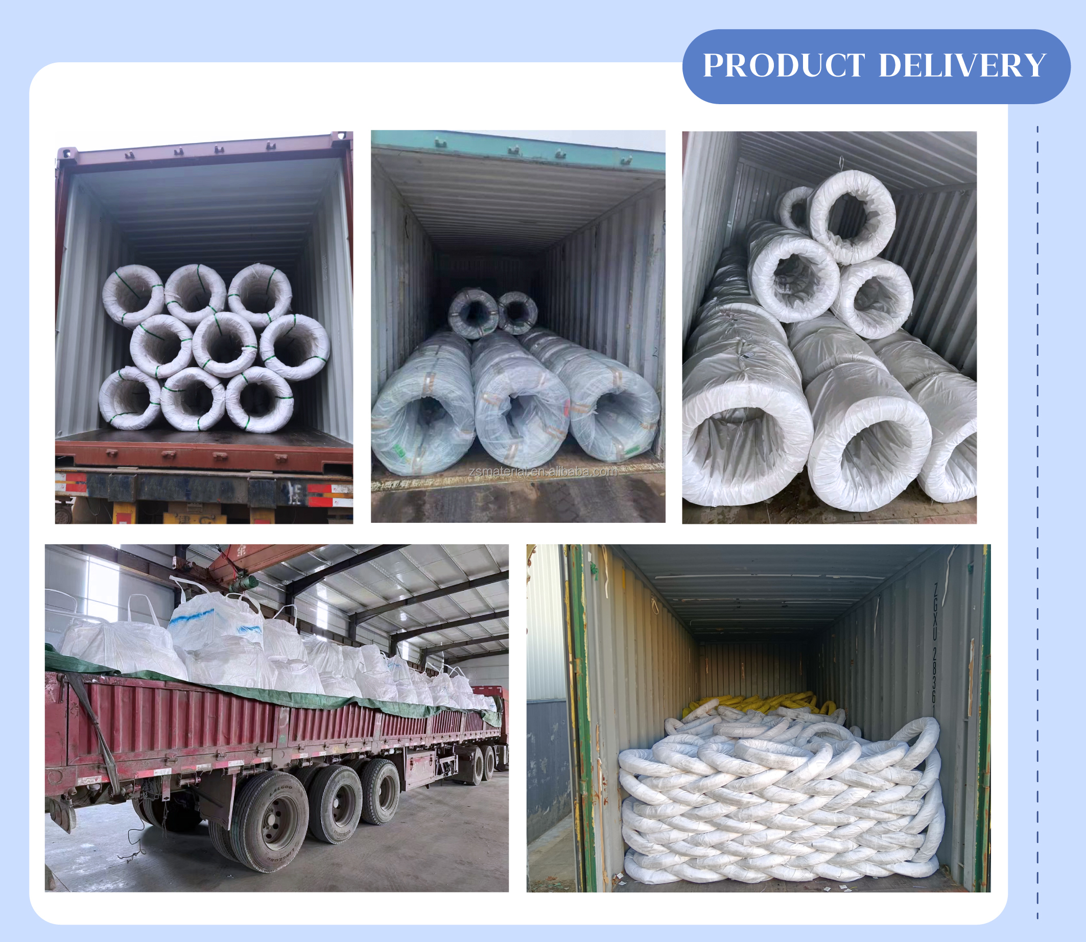 30%TT Advance 70% Balance Q235 Galvanized Steel Wire 1.3mm 2.3mm GI Wire Iron Rods for Building Construction Deformed Steel