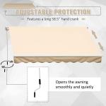 Outdoor Waterproof UV-resistant Folding Arm Retractable Awning for terrace,300