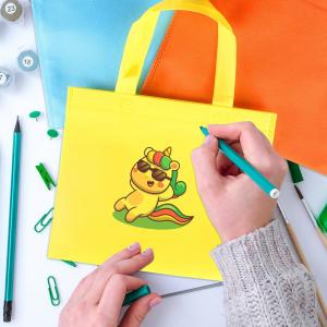 Wholesale Non Woven Small Goodie Tote Gift Bags With Handles For Kids Birthday Baby Shower from china suppliers