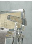 Modern Acrylic Stacking Kitchen Dining Room Arm Chair In Clear Fully Assembled