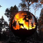 Corten Steel/Weathering Steel Fire Pits 600mm Diameter with Wooden Box Packing