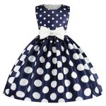 Summer Children's Clothing Girls Polka Dot Dress Holiday Party Evening Dress