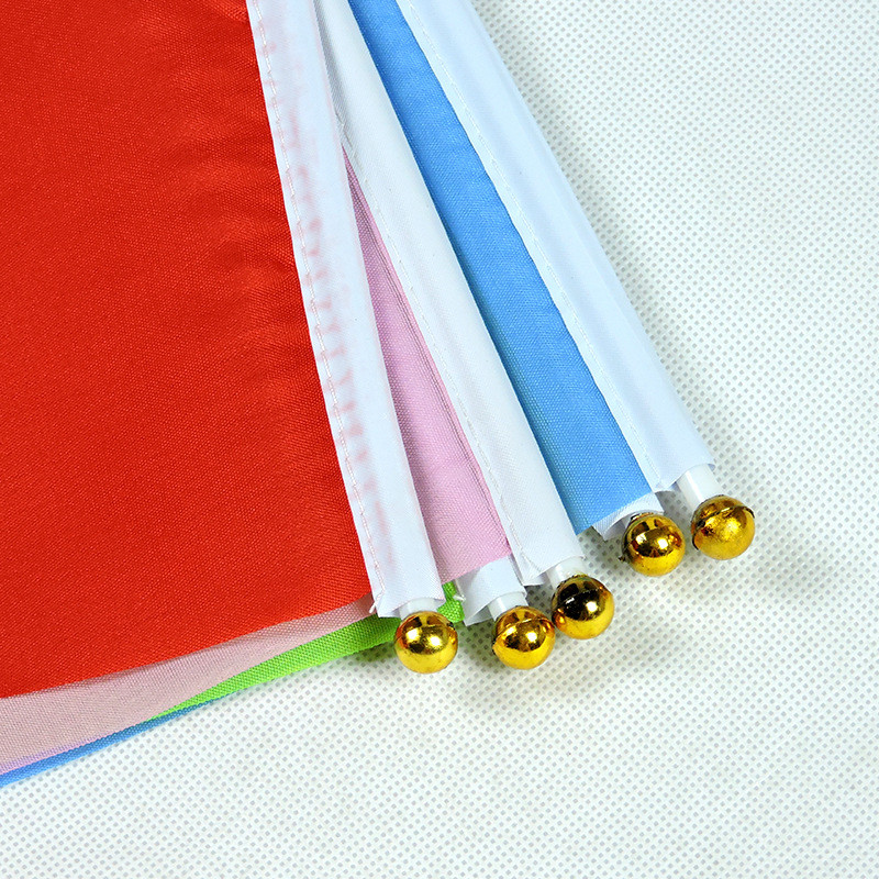Dacron small colorful flag games cheering flags 14*21cm colorful logo customized