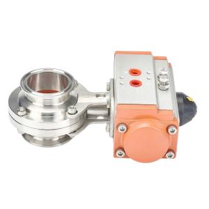 Wholesale Manual Operation 304 Stainless Steel Pneumatic Clamp Type Sanitary Butterfly Valve from china suppliers