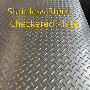 Wholesale SUS304 Patterned Textured Sheet Stainless Steel Checkered Plate Press Stamping Plate from china suppliers