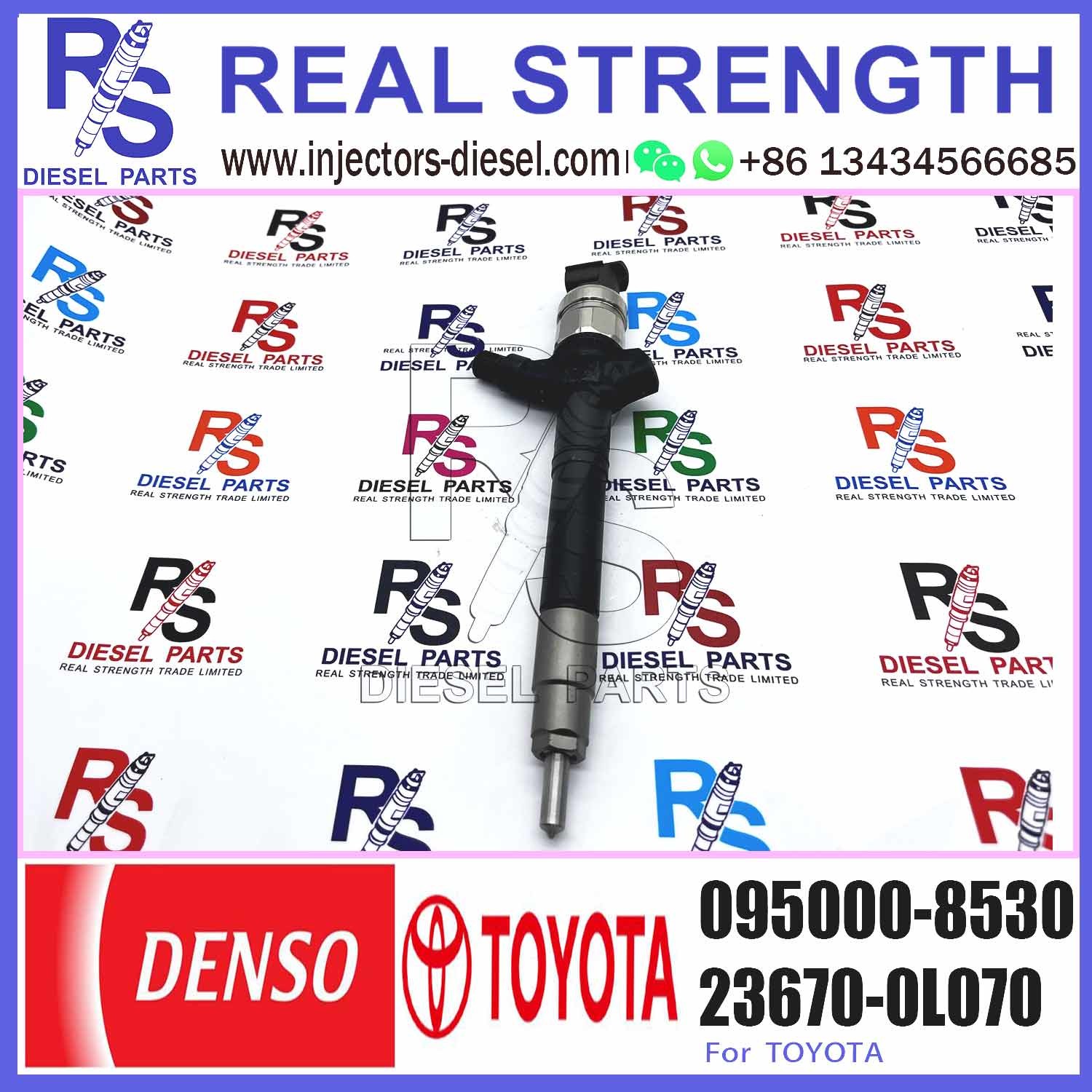 High quality diesel common rail fuel injector 23670-30300 for Toyota Hilux 2.5D-4D 2004 2KD-FTV injector