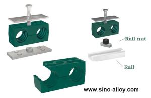 Wholesale Hydraulic double pipe clamps with galvanized steel plates &amp; bolts acc to DIN 3015-3 from china suppliers