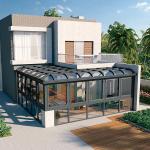 Flat Aluminum Profile Sunroom UV Protection Sliding Door Sunroom