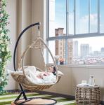 Wholesale Popular Wicker Patio Outdoor Metal Rattan Basket Egg Hanging Chair
