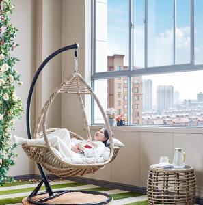 Wholesale Wholesale Popular Wicker Patio Outdoor Metal Rattan Basket Egg Hanging Chair from china suppliers