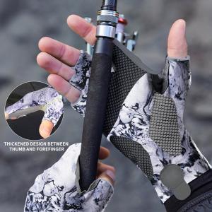Wholesale Fishing Gloves With Sun Protection, Uv Protection Silicone Anti-Slip Comfortable And Breathable Fishing Gloves from china suppliers