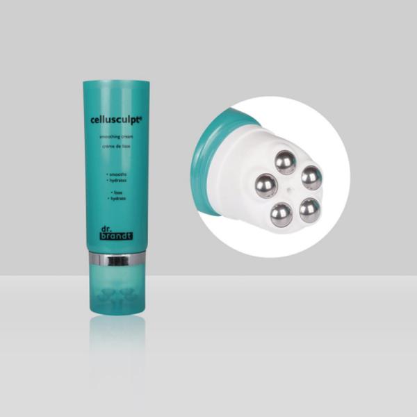 Lotion Custom Cosmetic Tubes D50mm Plastic Round Shaped With Massage Stainless
