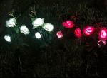 Solar three heads rose lights Ground decoration lawn lamp