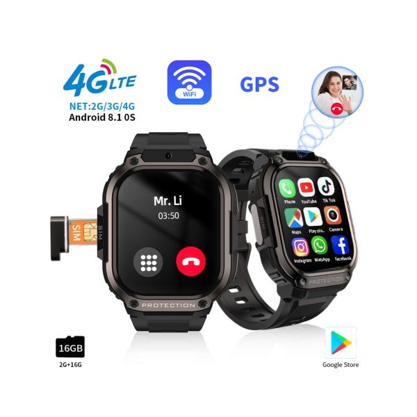 DM63 SmartWatch Battery 1000mah , 5G Sim Card Smart Watch AMOLED Screen 2.13