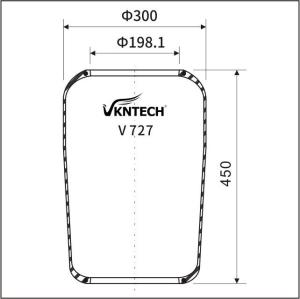 Wholesale IATF16949 727N Bus Air Springs W01-095-0191 Firestone Air Bellows 02.2002.42.00 8117 VKTECH V727 from china suppliers