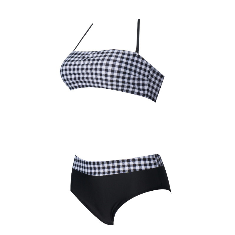 Tiered Layer Tie a Knot Front Top With Low waist Bikini swimsuit high cut