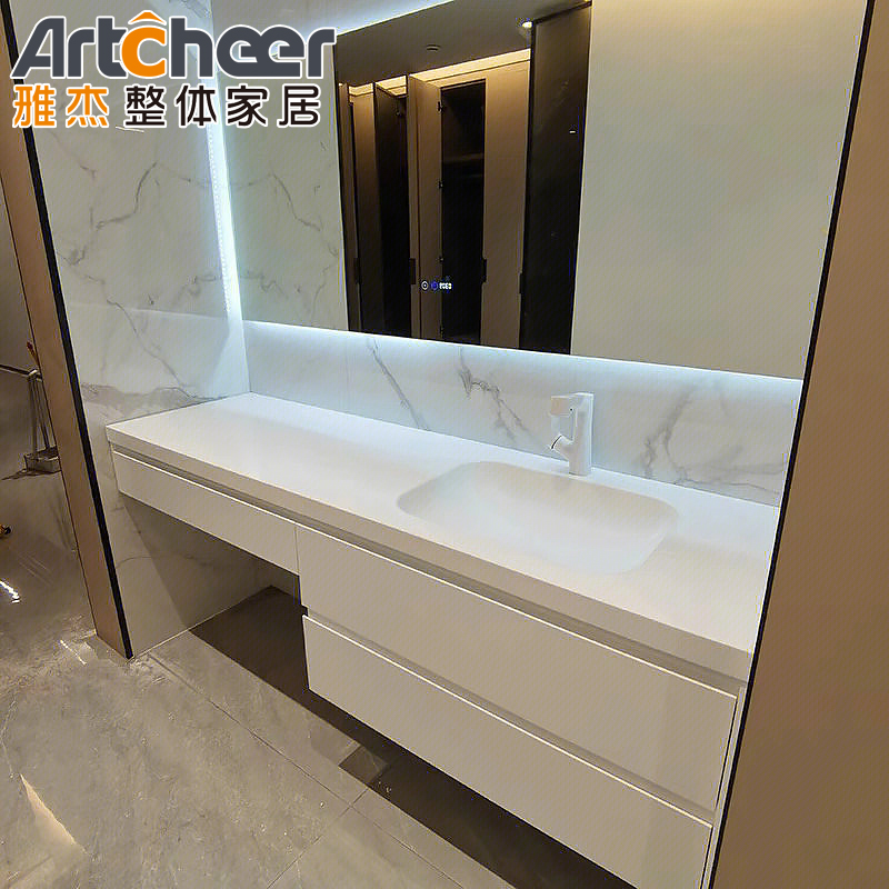 30" Light Grey PVC Modern Bathroom Vanity with Sink E1 or ECO Friendly Material Grade