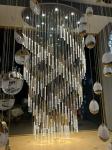 Hotel Corridor Staircase Crystal Stick Pendant Light Balcony Hallway Hanging