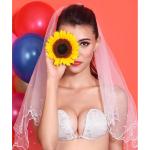 F1022 white stick on bra lace low back strapless for wedding dress