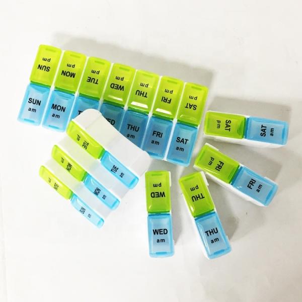Pill box weekly Food Grade 14 case medicine box Plastic Pill Organizer 7 days