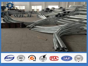 Wholesale 60mm arm 86um galvanised street light poles , Tapered Shape exterior / outside light pole from china suppliers