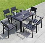 Hot Sales Aluminium PE Rattan chairs Leisure Outdoor Garden Backyard Polywood